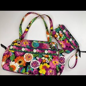 Vera Bradley Va Va Bloom shoulder bag, wristlet